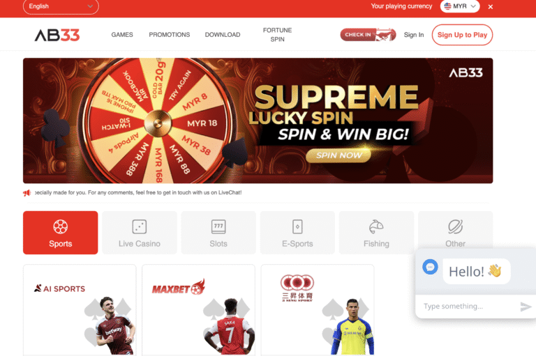 AB33 Malaysian Online Casino